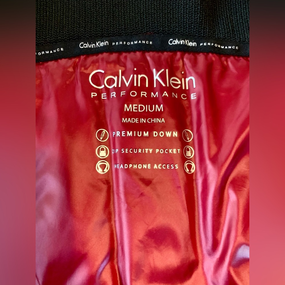 Calvin Klein Performance Red and Black Puffer Vest - Picture 9 of 9